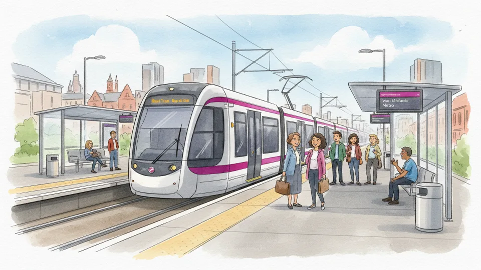West Midlands Trams Run Every 8 Minutes