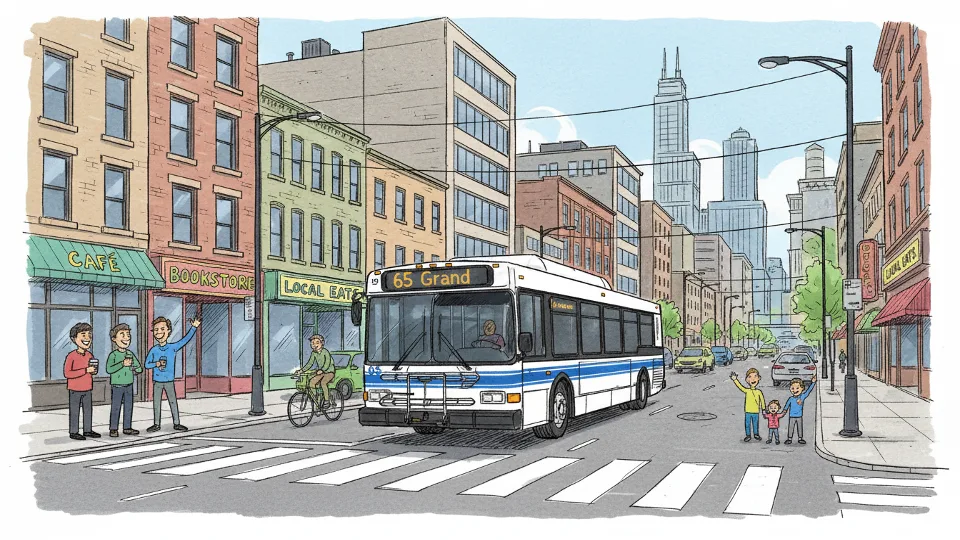 CTA Reroutes Bus 65 Around Grand Blockage