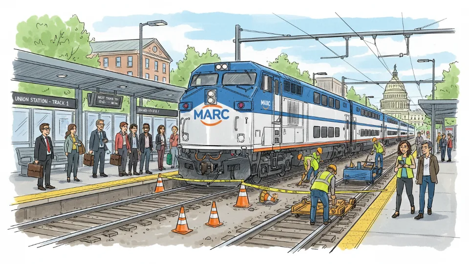 MARC Maintains Service During Landover Track Repairs