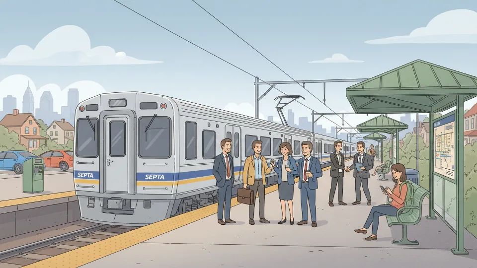 Philadelphia Train Runs 10 Minutes Late at Miquon