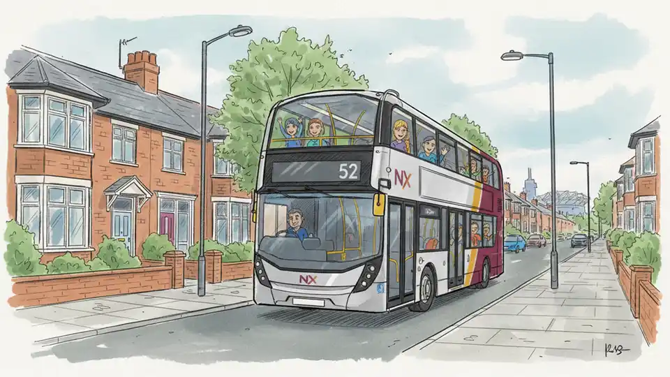 West Midlands Route 52 Adjusts for Road Works