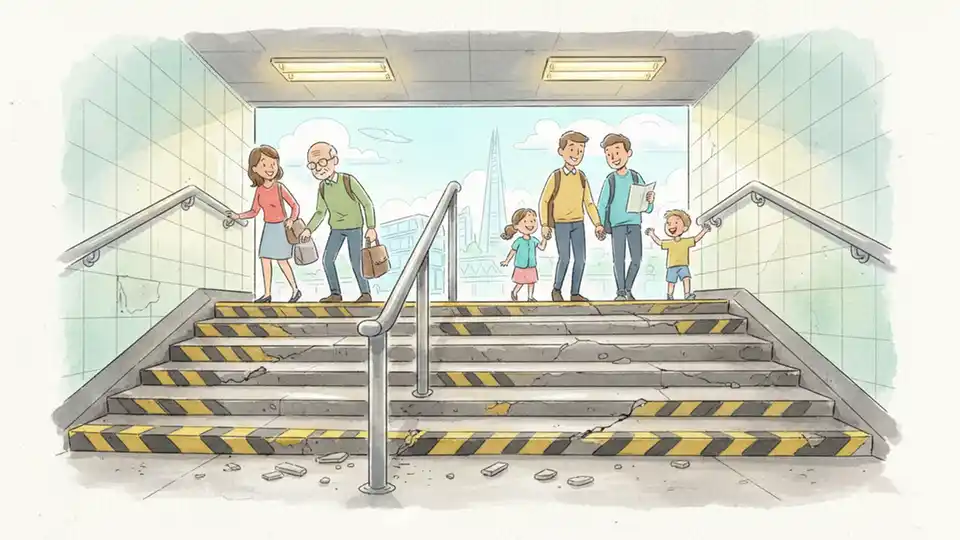 TfL Investigates Worn Steps at Hanger Lane Station