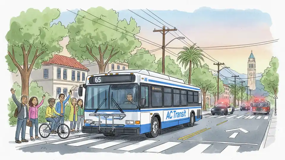 Berkeley Line 65 Reroutes Around Fire Activity