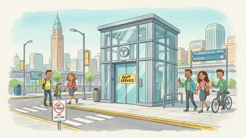 Journal Square Ramp Active During Elevator Repair