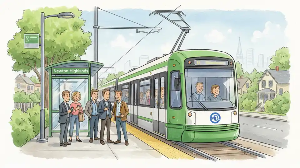 Boston Green Line Clears Newton Highlands Issue
