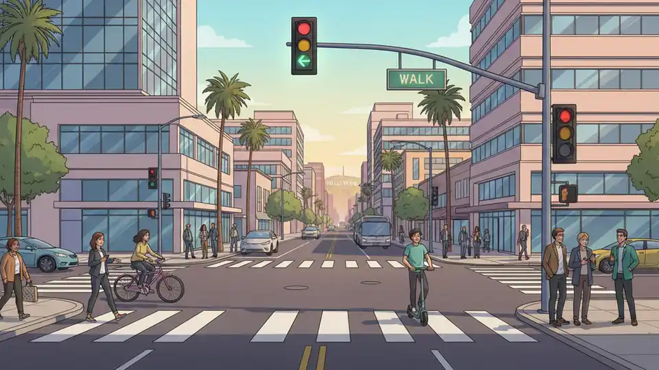 LA Upgrades Broadway-Vernon With Protected Turn Signals