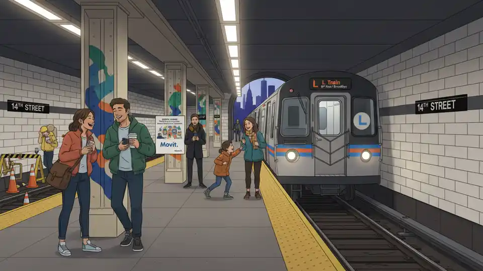 NYC 14 St Station Runs Single Track Until 5am