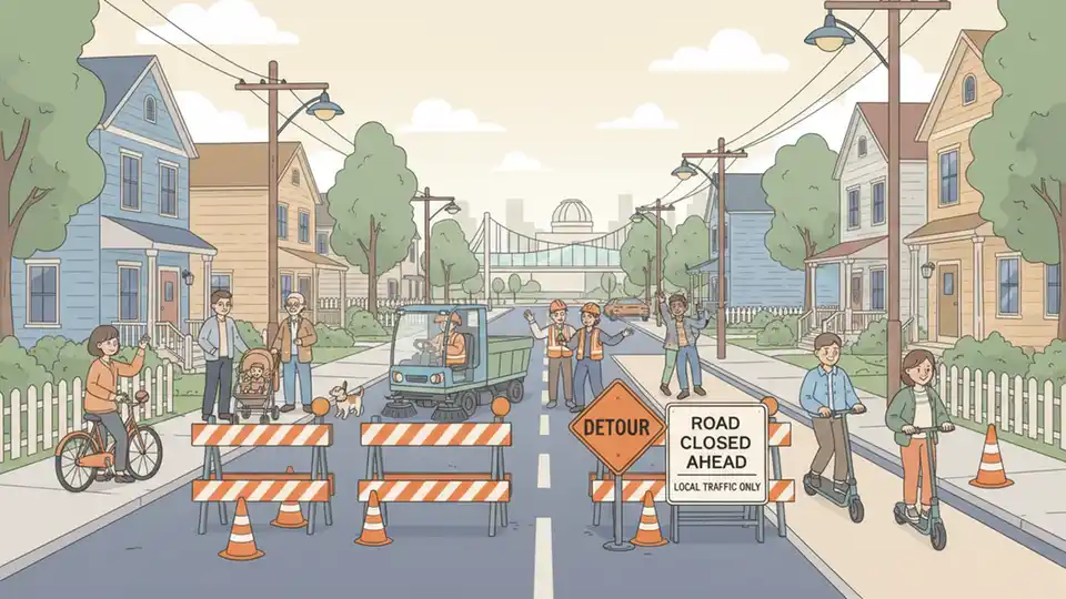 North West Closes Westminster Road for Repairs