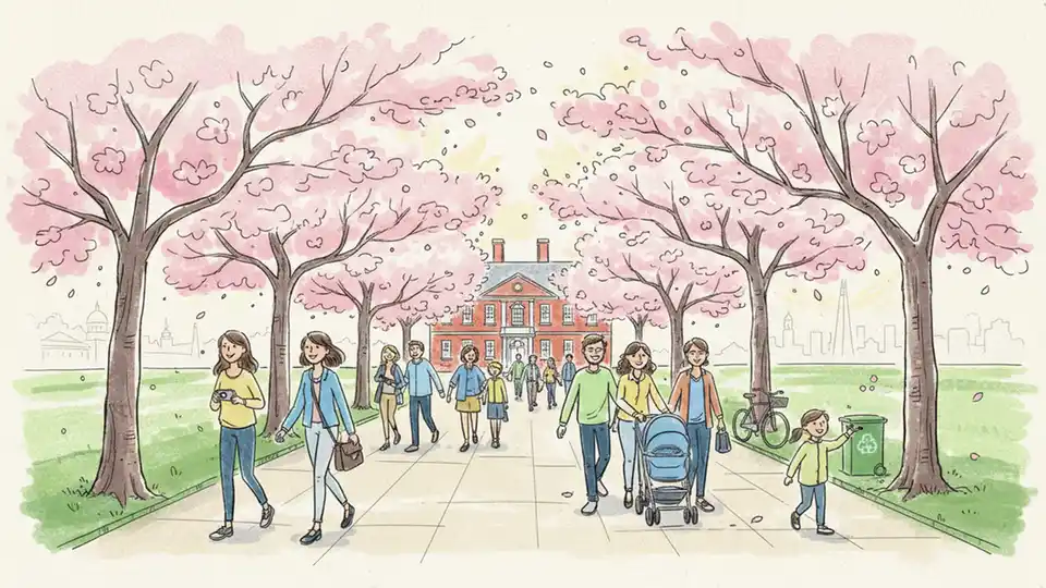 Greenwich Park Blooms Draw Spring Transit Riders