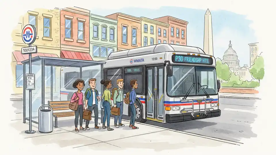 WMATA Coordinates P30 Stop Shift for Utility Work