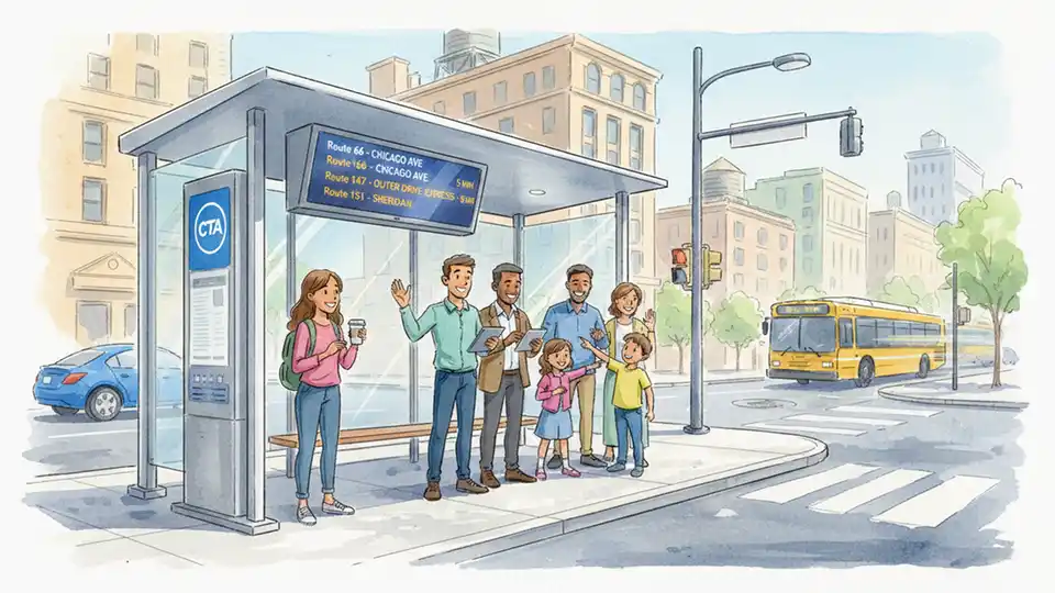 CTA Maintains Bus Tracker Displays Across Chicago