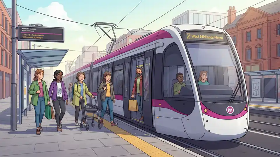 West Midlands Trams Maintain Service Good Friday