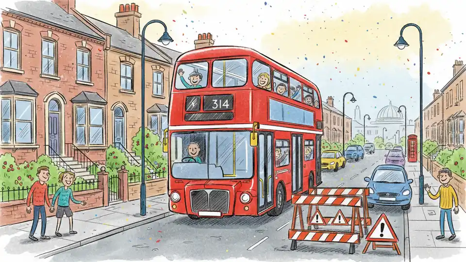 Route 314 Adjusts for Gas Works on Hayes Lane