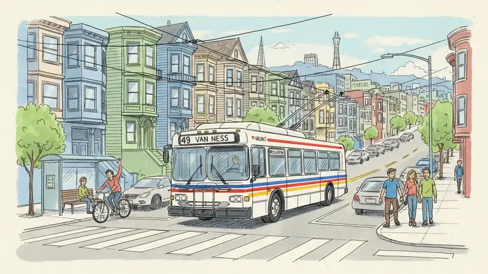 SF Muni Restores Route 43 After Jackson Collision