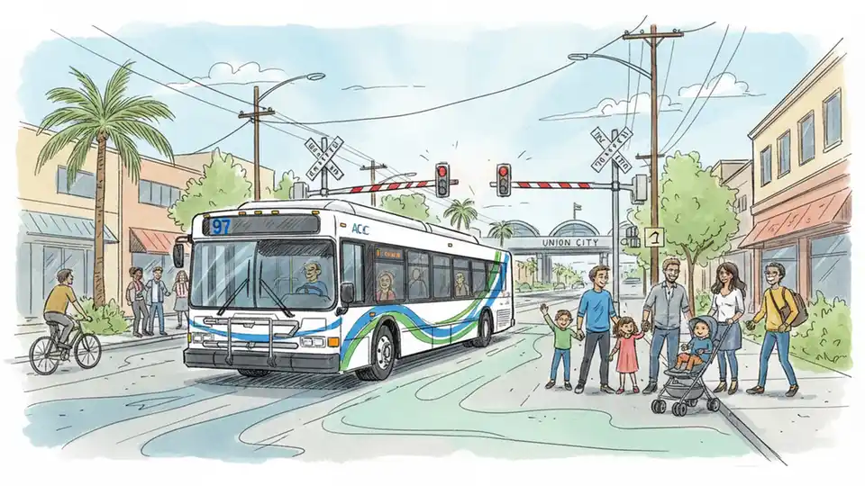 SF Line 97 Reroutes Around Railroad Crossing