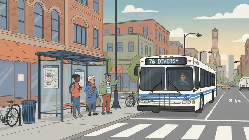 Chicago CTA Adjusts Route 76 Stop at Diversey