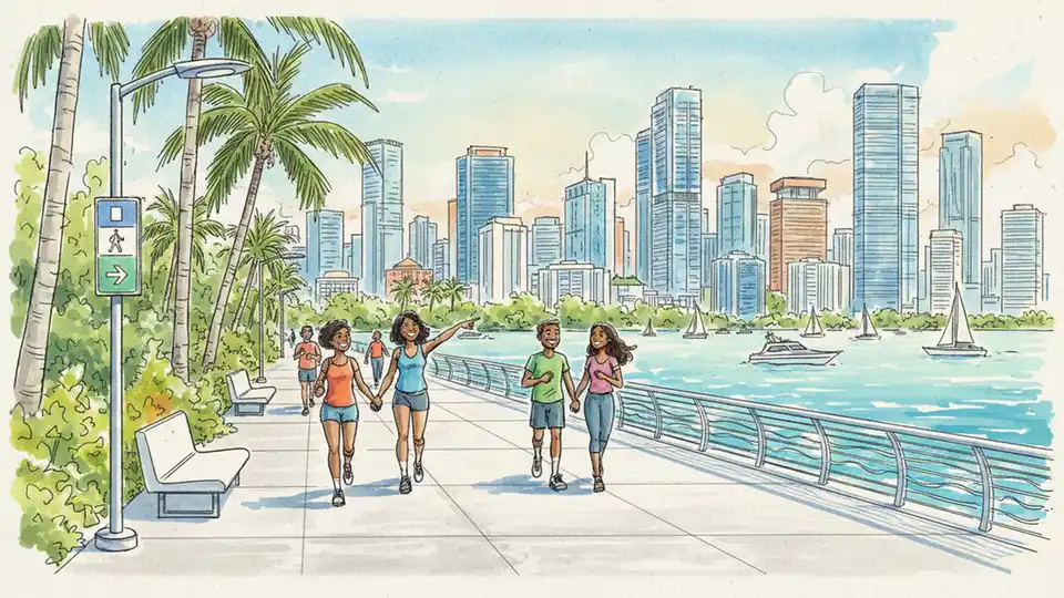 Miami Closes 50-Year Baywalk Gap With Bridge