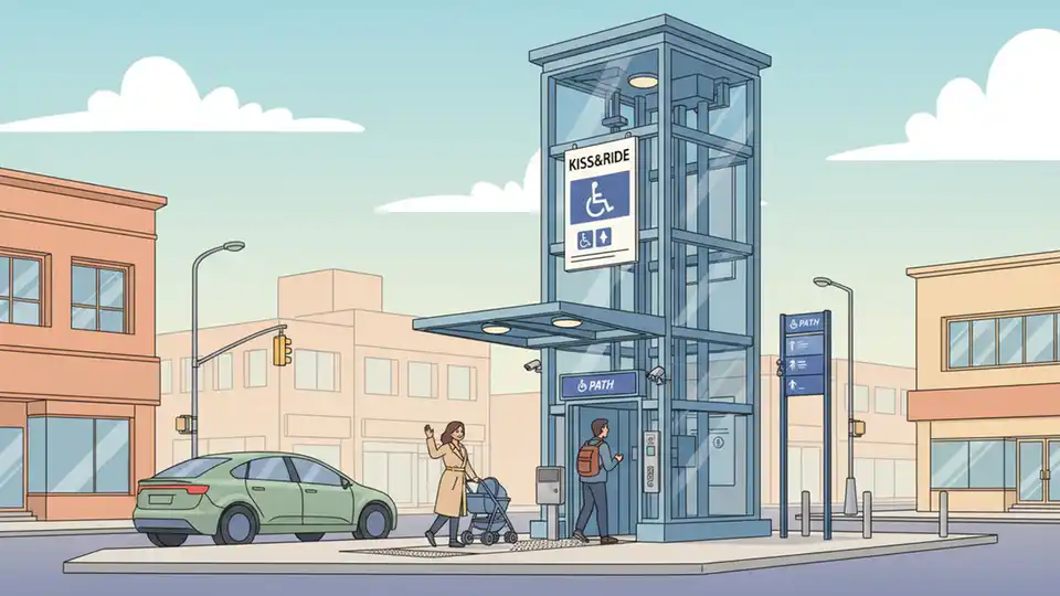 NYC Restores Journal Square Kiss&Ride Elevator