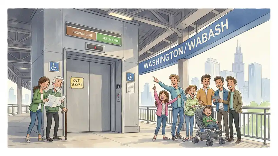 CTA Coordinates Elevator Repairs at Washington/Wabash