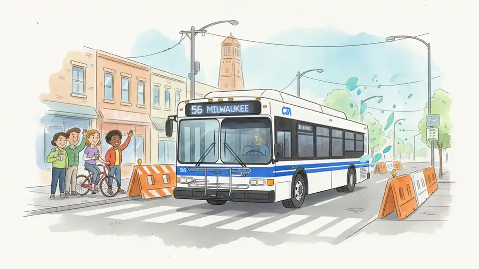 CTA Coordinates Route 56 Detour for Construction