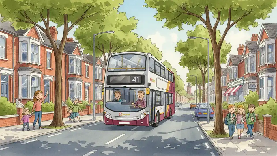 West Midlands Route 41 Adjusts for Road Work