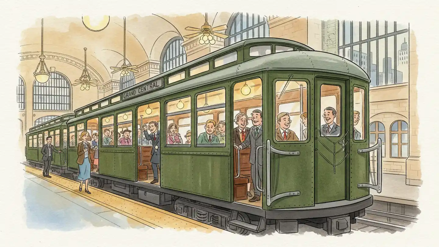 Vintage train ride to Yankee Stadium