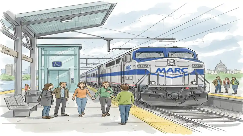 MARC Penn Line BWI Elevator Repair Underway