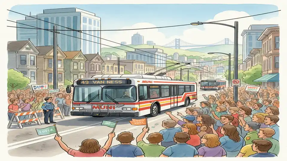 SF Muni Reroutes 9 Lines for Parade