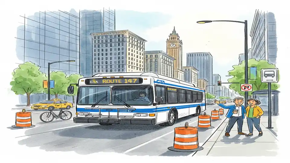 CTA Reroutes 5 Routes Around Construction Zone