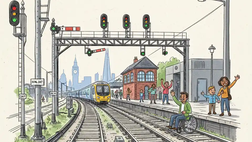 Railway signalling equipment and control systems along train tracks