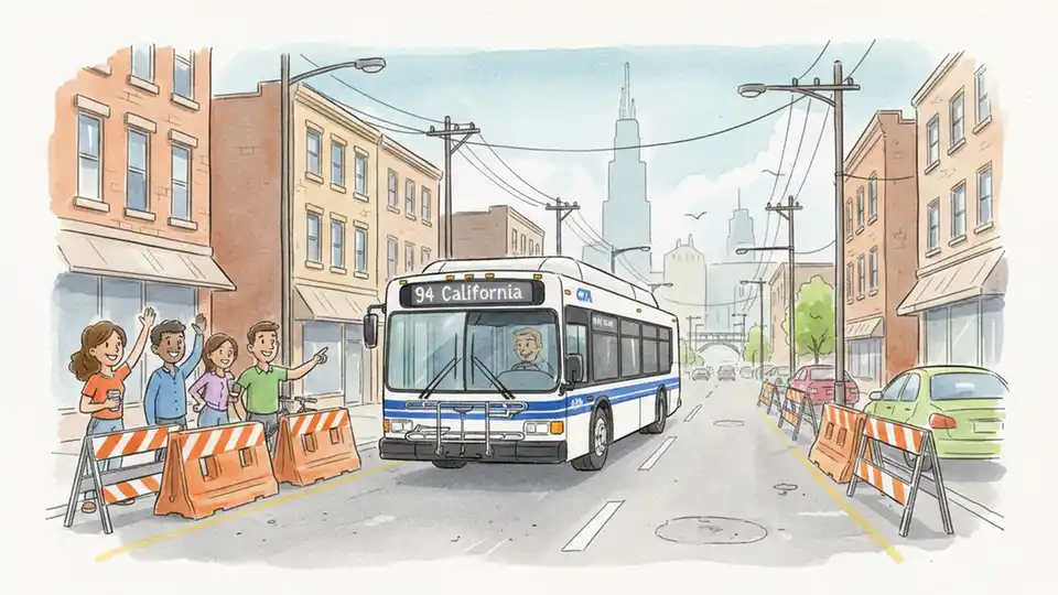 Chicago Route 94 Adjusts for California Ave Work