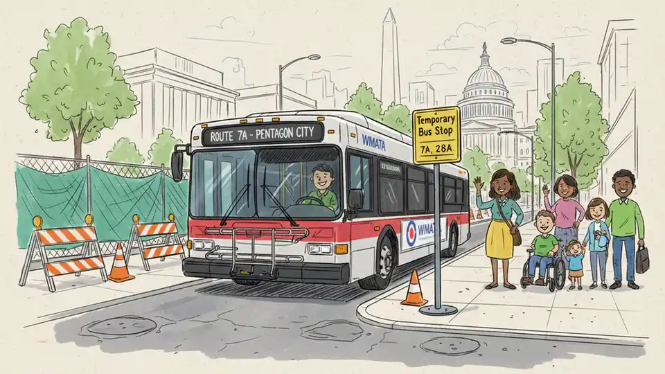 WMATA Relocates C41 Stop for Construction Work