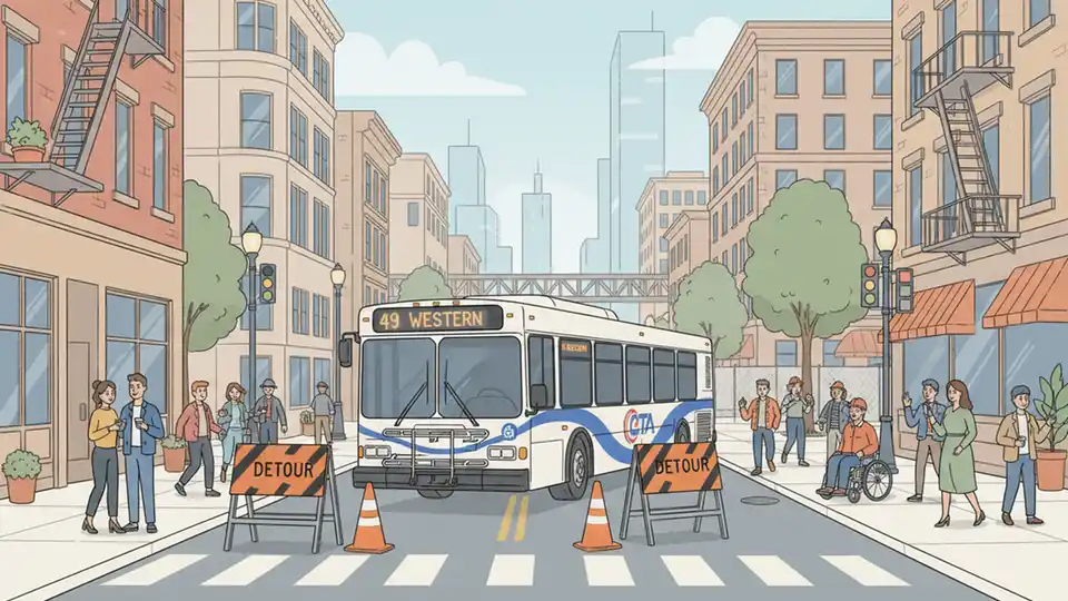 CTA Reroutes #49 Western to Maintain Service