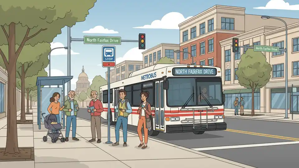 Arlington Bus Stop Shifts to Ballston for Construction