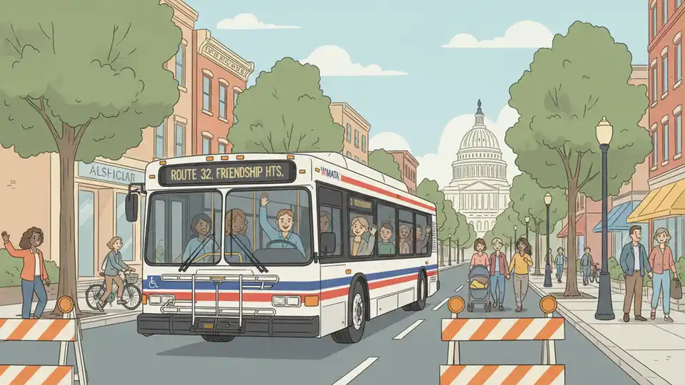 WMATA Reroutes Buses Around Pennsylvania Ave Work
