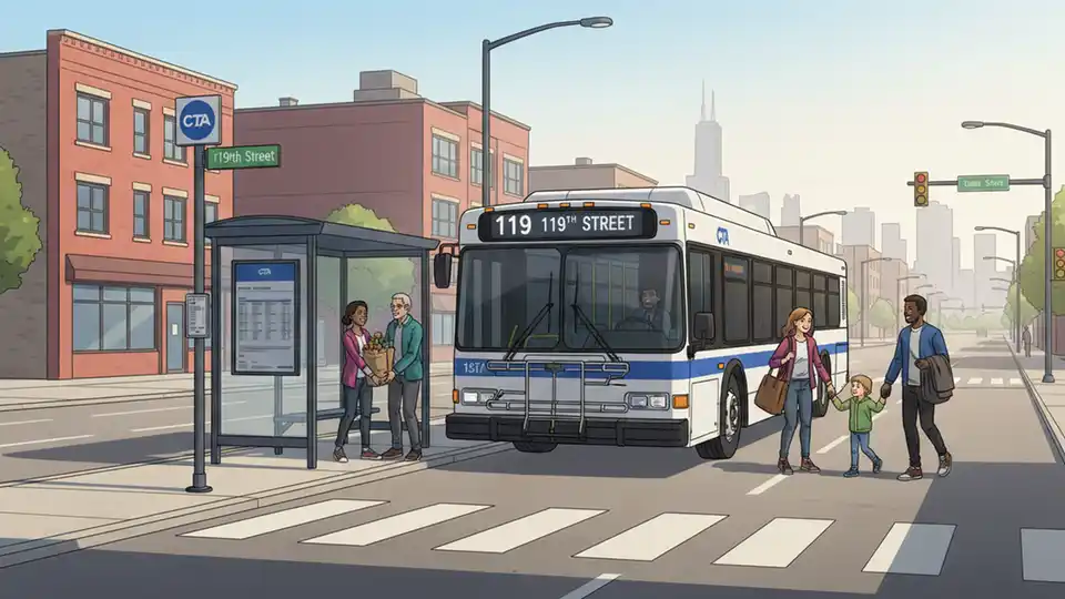 CTA Route 119 Detours Around Construction Zone