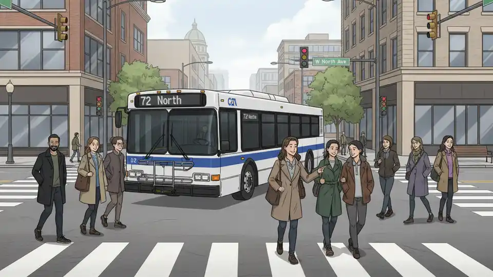 Chicago CTA Route 72 Adjusts for Pedestrian Surge