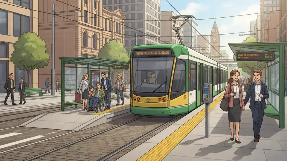 Melbourne Trams Add Accessible Boarding Stops