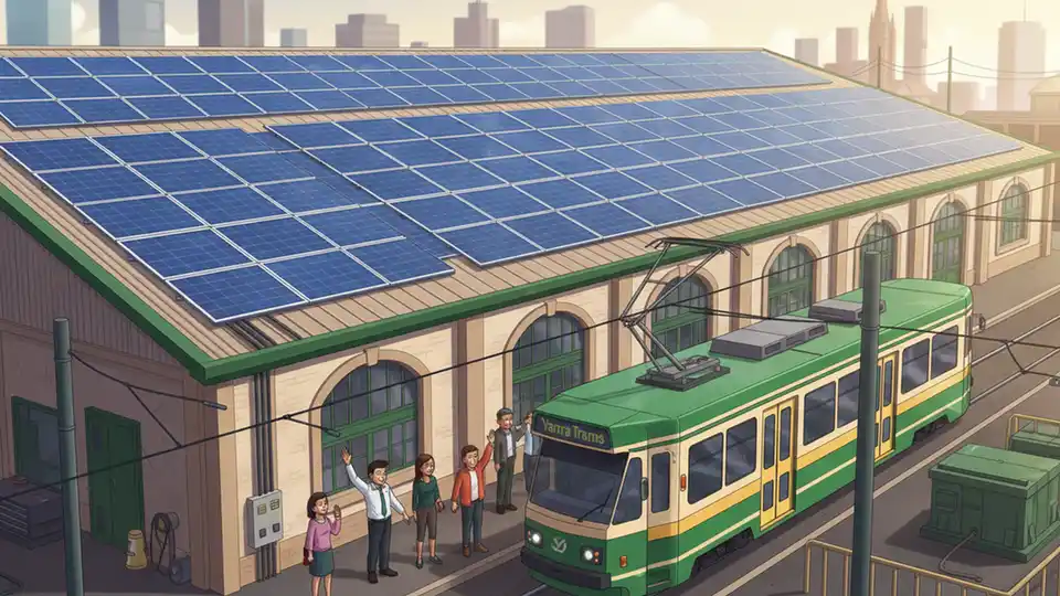 Melbourne Trams Cut Depot Emissions with Solar