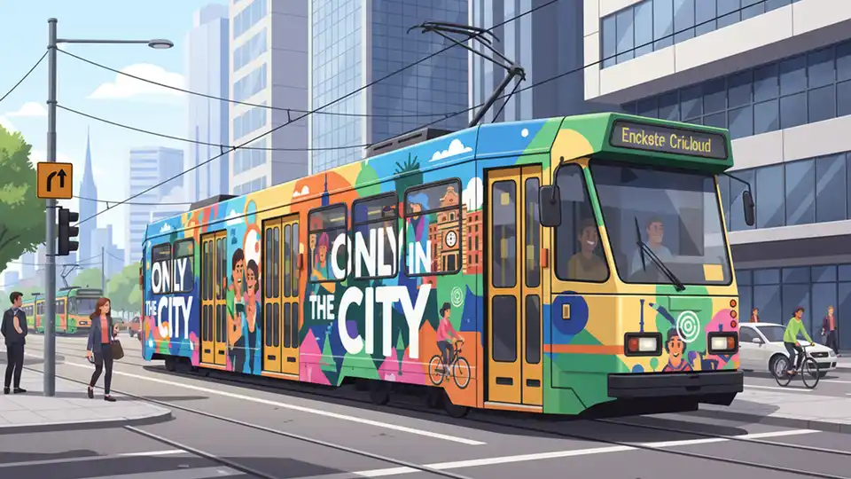 Melbourne Tram Showcases CBD Attractions