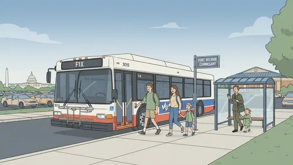 F1X Bus Reroutes Around Fort Belvoir Road Work