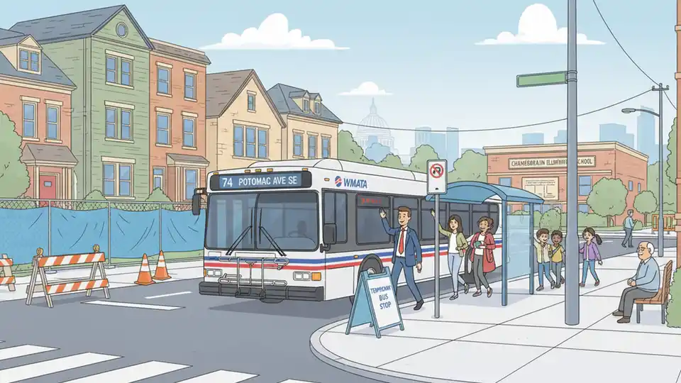 WMATA Relocates C41 Stop for Construction Work