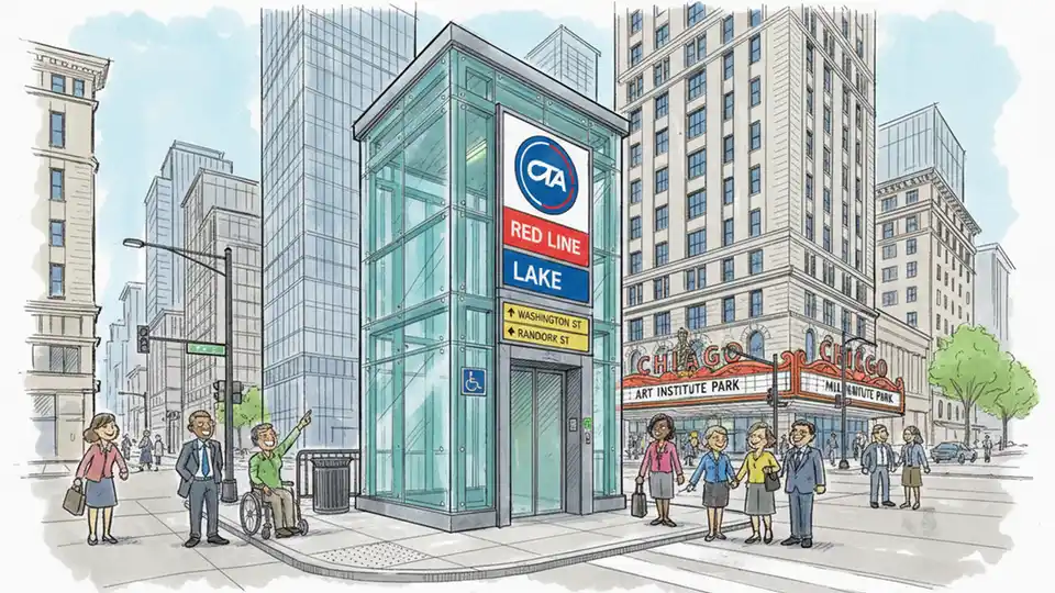CTA Red Line Lake Station Elevator Temporarily Out