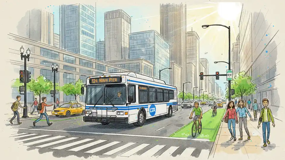 Chicago CTA Reroutes Bus 124 for Canal Street Work