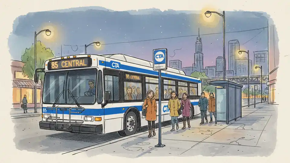 Chicago CTA Reroutes #85 Central Around Blockage