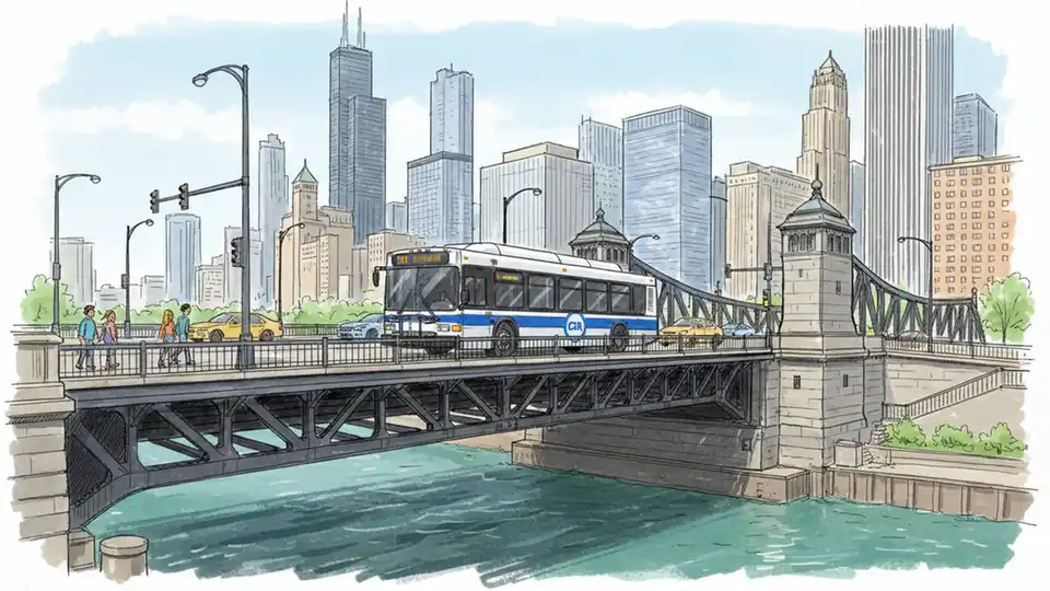 Chicago CTA Reroutes Buses for Bridge Maintenance