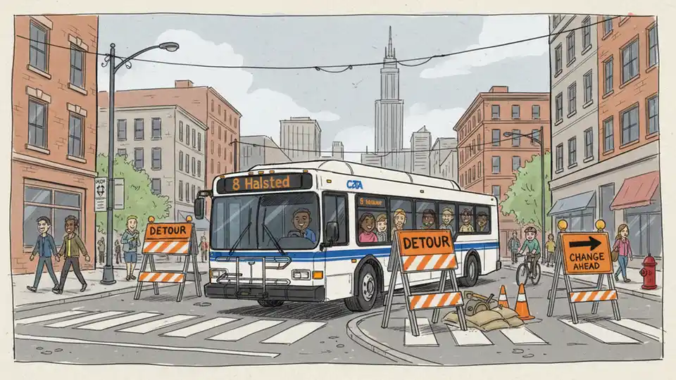 Chicago Route 8 Reroutes Around Flooding Zone