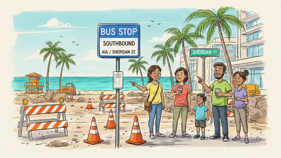 A1A Stop Relocated for Construction Work