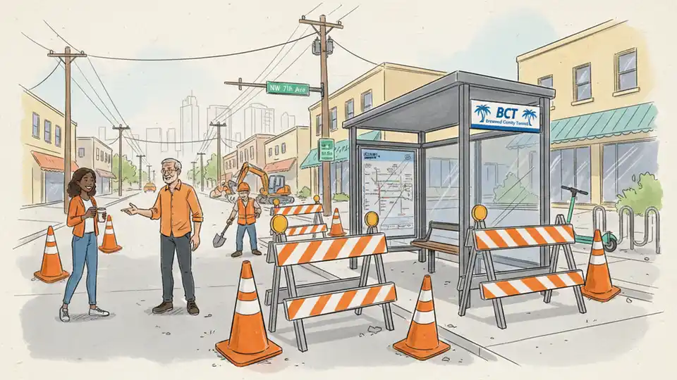 Fort Lauderdale Stop Closed for Construction