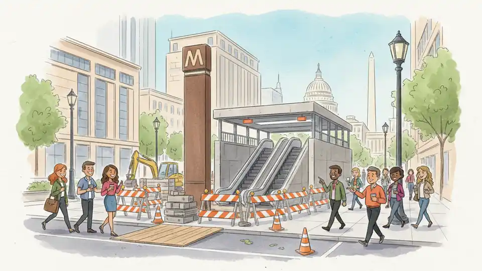 Metro Adds Weather Canopy at Tenleytown Station
